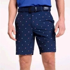 Walter Hagen Navy Fun Patterned Men's Golf Shorts Size 42. Inseam 10 in